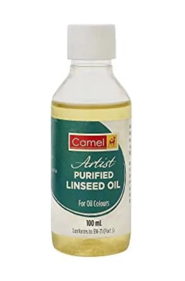 Camel Artist Purified Linseed Oil for Oil Color, 100ml