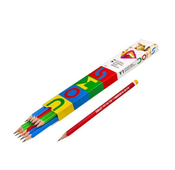 DOMS Y1 Pencil Extra Dark Triangle Pencils (Set of 2)