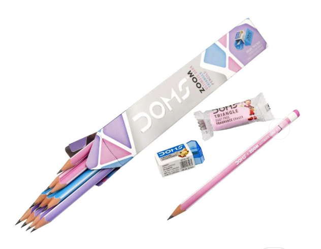 DOMS Zoom Triangle Pencils- Pack of 10