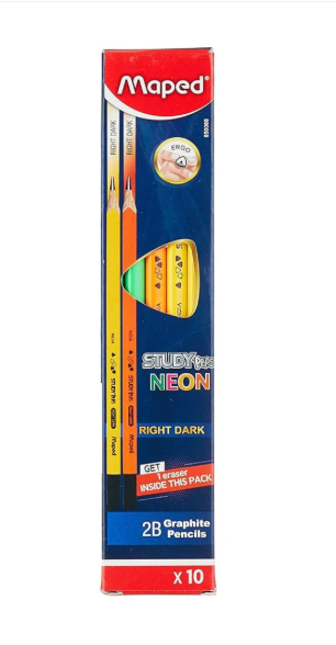 Maped Studypeps Neon Right Dark Graphite Pencils Set of 10