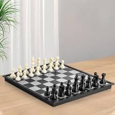 Portable Folding Travel Chess Board with Storage and Magnetic Closure